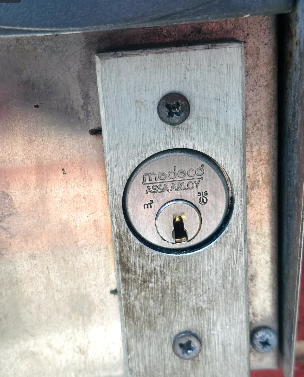 Cylinder Lock Replaced For Building Automatic Door