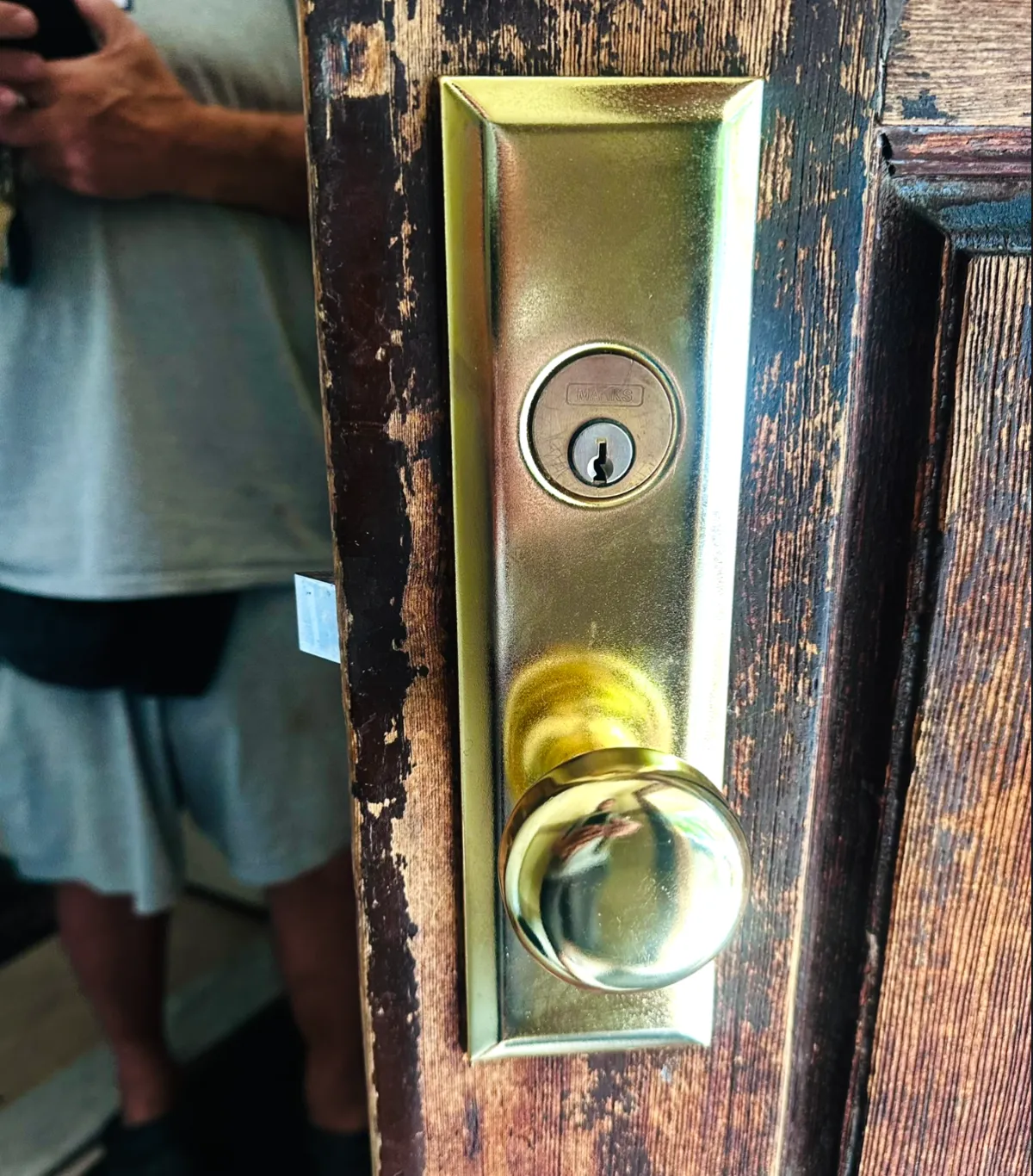 mortise lock installed