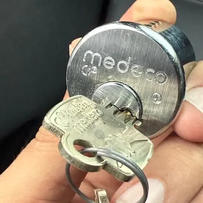 updated cylinder lock to high security medeco lock